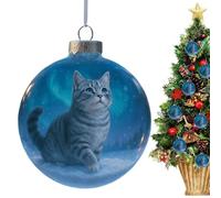 Adorable Cat Christmas - 3D Kitten Ball Decoration for Christmas Tree | Vivid Animal Design for Cat Lovers | Centerpiece, Fireplace & H Decoration