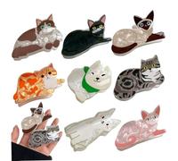 Adorable Cat Hair Claw PVC Funny Hair Clips Animal Hair Barrettes Novelty Fun Hair Accessories for Ladies and Girls (Calico cat)