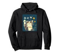 Adorable Cat Holding a Dandelion for a Cozy Look Pullover Hoodie