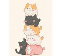 Adorable Cat Illustration Notebook: 100 Pages of Cute and Cozy Creativity