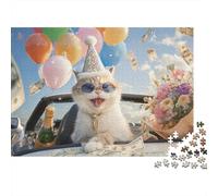 Adorable Cat Jigsaw Puzzle A Highly Creative Game with A High Level of Difficulty Suitable for Teenagers And Adults 500pcs (52x38cm)