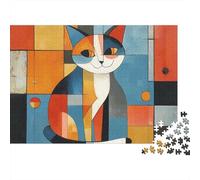 Adorable Cat Jigsaw Puzzle Educational Puzzle Game Suitable for Home Decoration Relatively Difficult 300pcs (40x28cm)