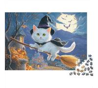 Adorable Cat Jigsaw Puzzle Educational Puzzle Game Suitable for Home Decoration Relatively Difficult 300pcs (40x28cm)