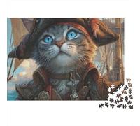 Adorable Cat Jigsaw Puzzle Educational Puzzle Game Suitable for Home Decoration Relatively Difficult 300pcs (40x28cm)