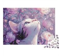 Adorable Cat Jigsaw Puzzle Educational Puzzle Game Suitable for Home Decoration Relatively Difficult 1000pcs (75x50cm)