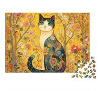 Adorable Cat Jigsaw Puzzle Educational Puzzle Game Suitable for Home Decoration Relatively Difficult 300pcs (40x28cm)