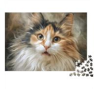 Adorable Cat Jigsaw Puzzle Extremely Difficult, Very Hard to Complete Suitable for Adults 300pcs (40x28cm)