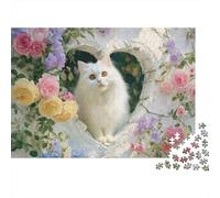 Adorable Cat Jigsaw Puzzle Extremely Difficult, Very Hard to Complete Suitable for Adults 300pcs (40x28cm)