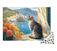 Adorable Cat Jigsaw Puzzle Extremely Difficult, Very Hard to Complete Suitable for Adults 300pcs (40x28cm)