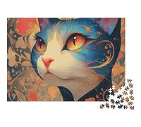Adorable Cat Jigsaw Puzzle Suitable for Family Entertainment And Educational Puzzle Games Cool And Fun Super Difficult 500pcs (52x38cm)