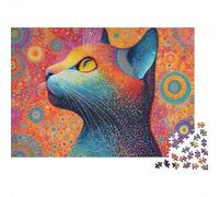 Adorable Cat Jigsaw Puzzle Suitable for Family Entertainment And Educational Puzzle Games Cool And Fun Super Difficult 500pcs (52x38cm)