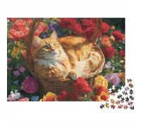 Adorable Cat Jigsaw Puzzles Extremely Challenging Perfect for Passing The Time Strengthen Bonds Suitable for All Ages 500pcs (52x38cm)