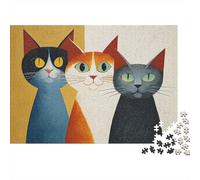 Adorable Cat Jigsaw Puzzles Extremely Challenging Perfect for Passing The Time Strengthen Bonds Suitable for All Ages 1000pcs (75x50cm)