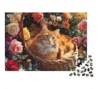 Adorable Cat Jigsaw Puzzles Extremely Challenging Perfect for Passing The Time Strengthen Bonds Suitable for All Ages 500pcs (52x38cm)