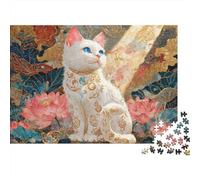 Adorable Cat Jigsaw Puzzles Extremely Challenging Suitable for All Ages And Genders Strengthens Bonds Passes The Time 500pcs (52x38cm)