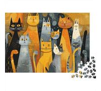 Adorable Cat Jigsaw Puzzles Extremely Challenging Suitable for All Ages And Genders Strengthens Bonds Passes The Time 500pcs (52x38cm)