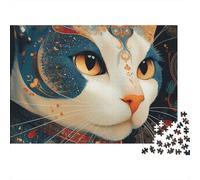 Adorable Cat Jigsaw Puzzles Highly Challenging Great Fun The Perfect Way to Pass The Time Decorative Puzzle Pieces 500pcs (52x38cm)