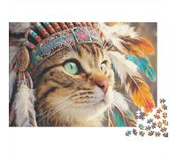 Adorable Cat Jigsaw Puzzles Highly Challenging Great Fun The Perfect Way to Pass The Time Decorative Puzzle Pieces 300pcs (40x28cm)