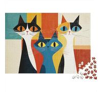 Adorable Cat Jigsaw Puzzles Highly Challenging Great Fun The Perfect Way to Pass The Time Decorative Puzzle Pieces 500pcs (52x38cm)