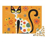 Adorable Cat Jigsaw Puzzles Highly Challenging Great Fun The Perfect Way to Pass The Time Decorative Puzzle Pieces 300pcs (40x28cm)