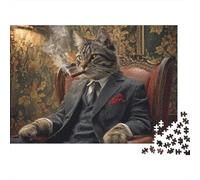 Adorable Cat Jigsaw Puzzles Highly Challenging Great Fun The Perfect Way to Pass The Time Decorative Puzzle Pieces 500pcs (52x38cm)