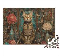 Adorable Cat Jigsaw Puzzles Highly Challenging Great Fun The Perfect Way to Pass The Time Decorative Puzzle Pieces 1000pcs (75x50cm)
