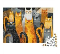 Adorable Cat Jigsaw Puzzles Highly Challenging Great Fun The Perfect Way to Pass The Time Decorative Puzzle Pieces 300pcs (40x28cm)