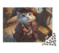 Adorable Cat Jigsaw Puzzles Highly Challenging Great Fun The Perfect Way to Pass The Time Decorative Puzzle Pieces 300pcs (40x28cm)