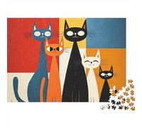 Adorable Cat Jigsaw Puzzles Highly Challenging Great Fun The Perfect Way to Pass The Time Decorative Puzzle Pieces 500pcs (52x38cm)