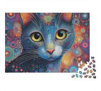 Adorable Cat Jigsaw Puzzles Moderately Challenging Ideal for Decorative Display Perfect for Passing The Time 1000pcs (75x50cm)