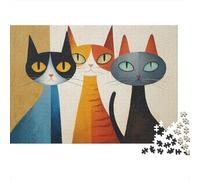 Adorable Cat Jigsaw Puzzles Moderately Challenging Ideal for Decorative Display Perfect for Passing The Time 500pcs (52x38cm)