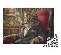 Adorable Cat Jigsaw Puzzles Moderately Challenging Ideal for Decorative Display Perfect for Passing The Time 500pcs (52x38cm)