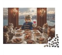 Adorable Cat Jigsaw Puzzles Moderately Challenging Ideal for Decorative Display Perfect for Passing The Time 500pcs (52x38cm)