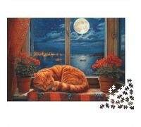 Adorable Cat Jigsaw Puzzles Suitable for Teenagers And Adults Cool And Fun Extremely Challenging 1000pcs (75x50cm)