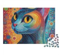 Adorable Cat Jigsaw Puzzles Suitable for Teenagers And Adults Cool And Fun Extremely Challenging 500pcs (52x38cm)