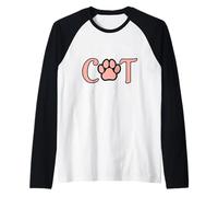Adorable Cat Owner Saying Pet Parent Kitty Cat Moms & Dads Raglan Baseball Tee