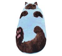 Adorable Cats Envelopes Sleeping Bag, Adult Plush Cat Sleeping Bag 69in *32in, Soft, Thick and Warm, for Winter (D)