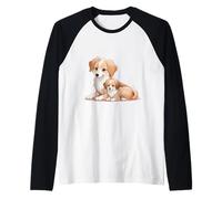 Adorable Cavalier King Charles Spaniel Dog Puppy Raglan Baseball Tee