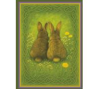 Adorable Celtic Bunny Journal - Bunny Butts Edition - 8.5″ × 11″ (120 Decorated Lined Pages): Cute Rabbit Themed Writing Notebook - Meadow on Back ... Tarot & Oracle Companion or Special Gift!