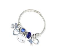 Adorable Charm Bracelet, Adjustable Stainless Steel Bangle. A Stylish Anime-Cartoon Accessory, This Silver Bracelet Makes The Gift for Kids, Girlfriends, Best Friends, or Sisters., M, Stainless Steel