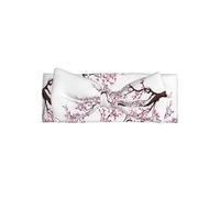 Adorable Cherry Blossoms Tree Print Baby Bow Headband â€“ Stretchy for Newborns, Infants & Toddlers â€“ Perfect Full Moon Gift