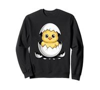 Adorable Chick Cracked Egg Happy Easter Sweatshirt