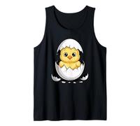 Adorable Chick Cracked Egg Happy Easter Tank Top