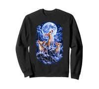Adorable Chihuahua Moonlit Dog Art Howling at the Moon Sweatshirt