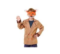 Adorable Child's Brown Fox Jacket Costume, Large Size (Pack of 1) - Perfect for Dress-Up, Fairytale & Stories, World Book Day, & Parties Halloween Halloween