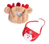 Adorable Christmas Tree Pom-Pom Hat, Celery Pets Dog Santa Hat, Celerypets Dog Christmas Hat, Funny Soft Pet Hat for Dogs Christmas Party Plush Headgear Accessories Costume (Brown, S)