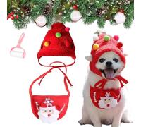 Adorable Christmas Tree Pom-Pom Hat for Dog,Pets Dog Santa Hat,Funny Soft Pet Hat for Dogs,Christmas Green Velvet Cat Headdress Accessories Costume