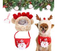 Adorable Christmas Tree Pom-Pom Hat for Dog,Pets Dog Santa Hat,Funny Soft Pet Hat for Dogs,Christmas Green Velvet Cat Headdress Accessories Costume