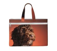 Adorable Cockapoo Dog,Canvas Document Bag Zipper File Tote Bag Handbag Briefcase for School Office