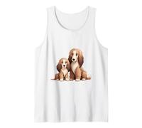 Adorable Cocker Spaniel Mom and Puppy Dogs Tank Top